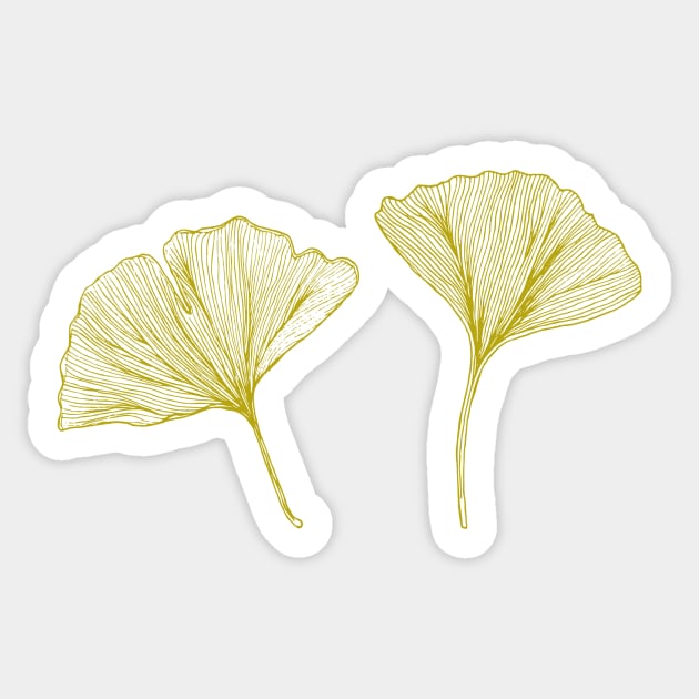 Ginkgo Sticker by MarjolijndeWinter